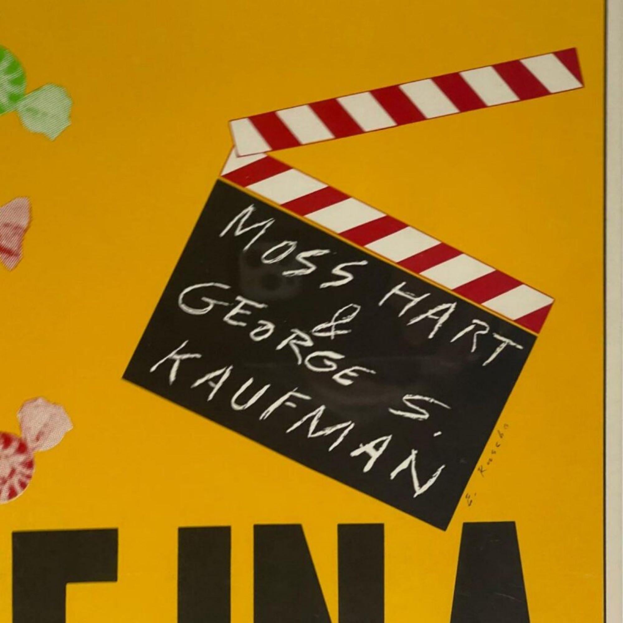 Once in a Lifetime (RARO poster teatrale disegnato da Ed Ruscha nel 1975) incorniciato 3