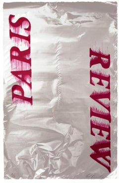 Paris Review -- Hand-printed Lithograph, Text Art by Ruscha