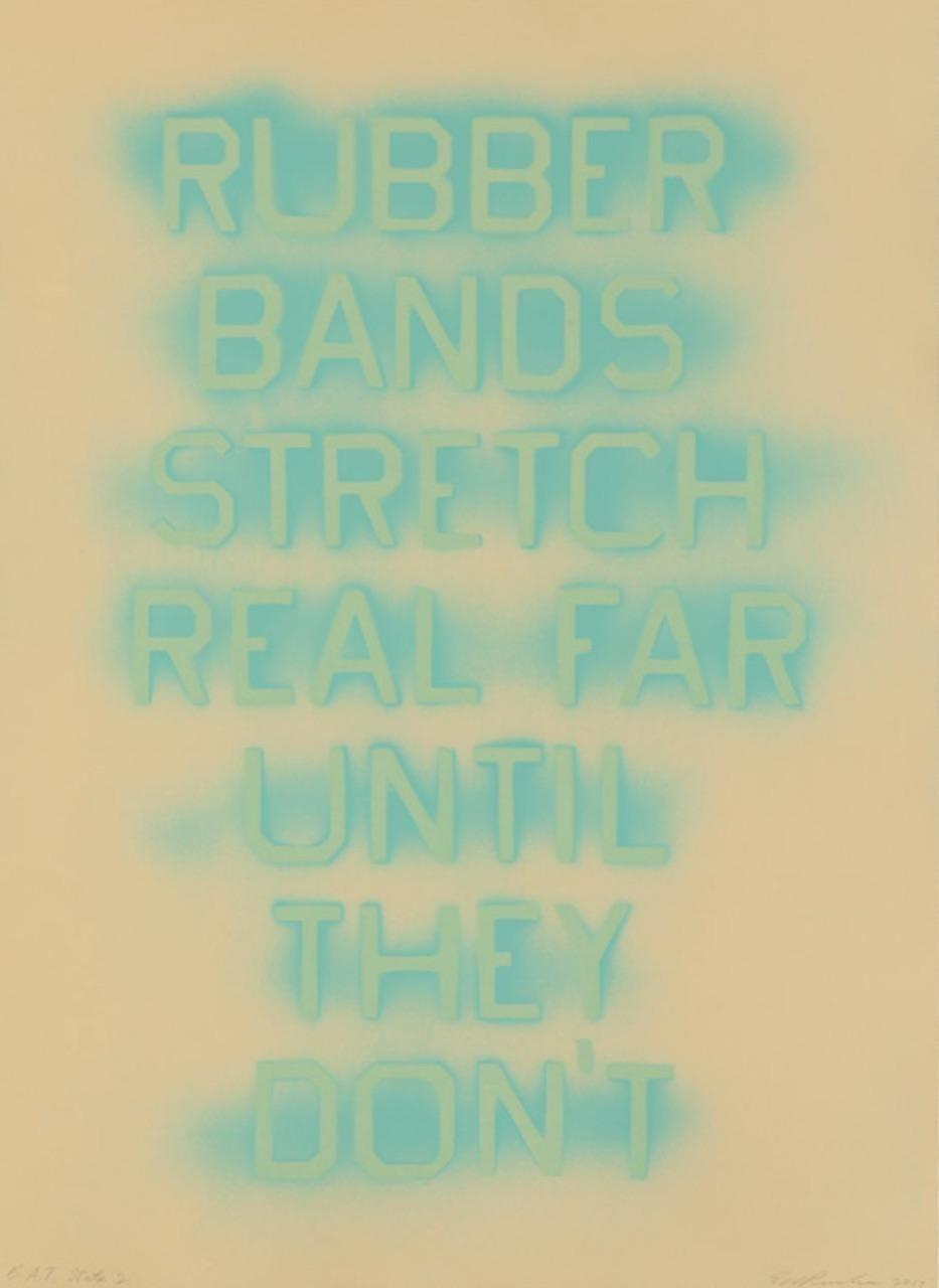 Rubber Bands - Print by Ed Ruscha