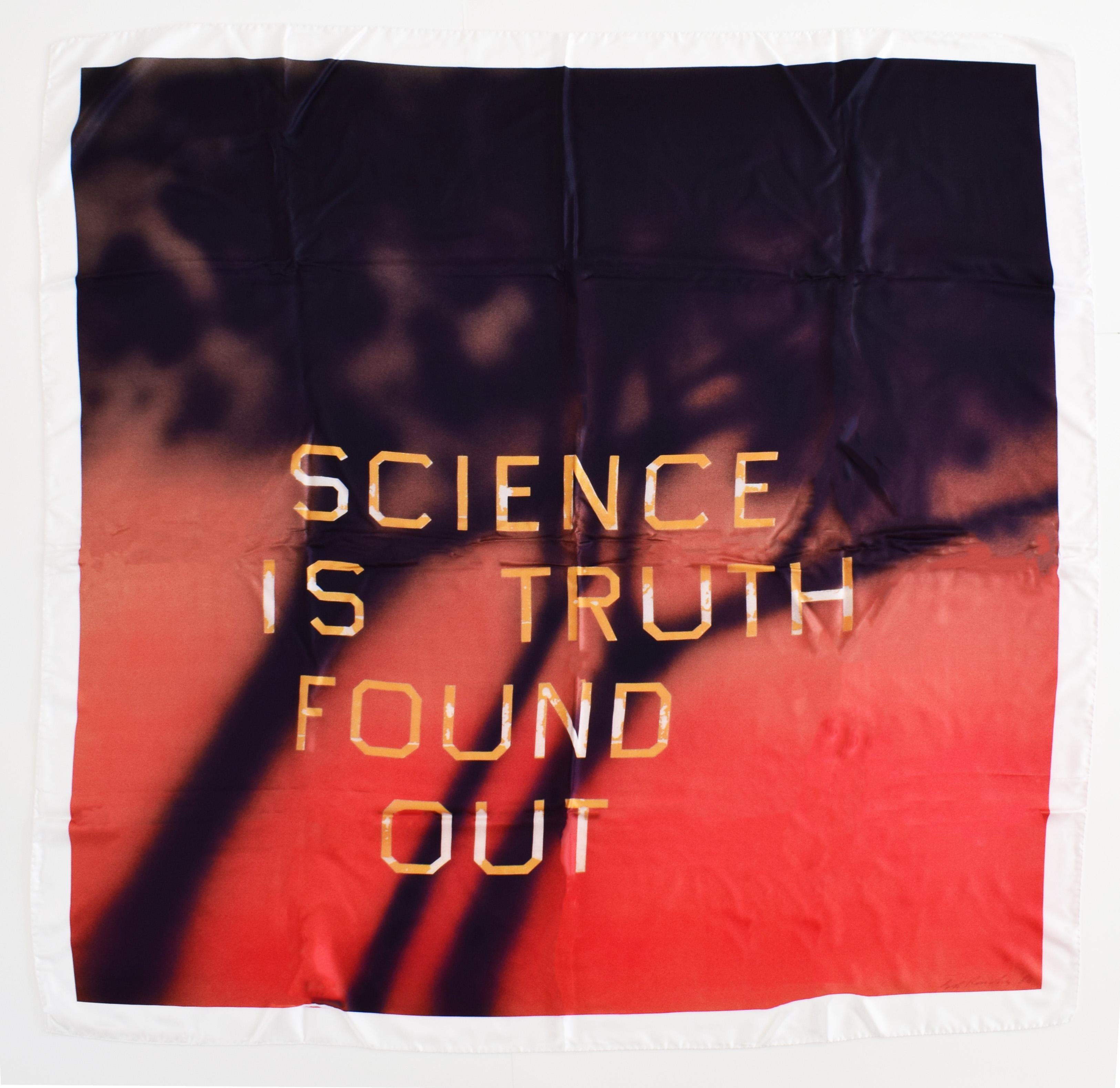 Print de Ed Ruscha - La ciencia es la verdad descubierta - Seda italiana Concienciación sobre el sida