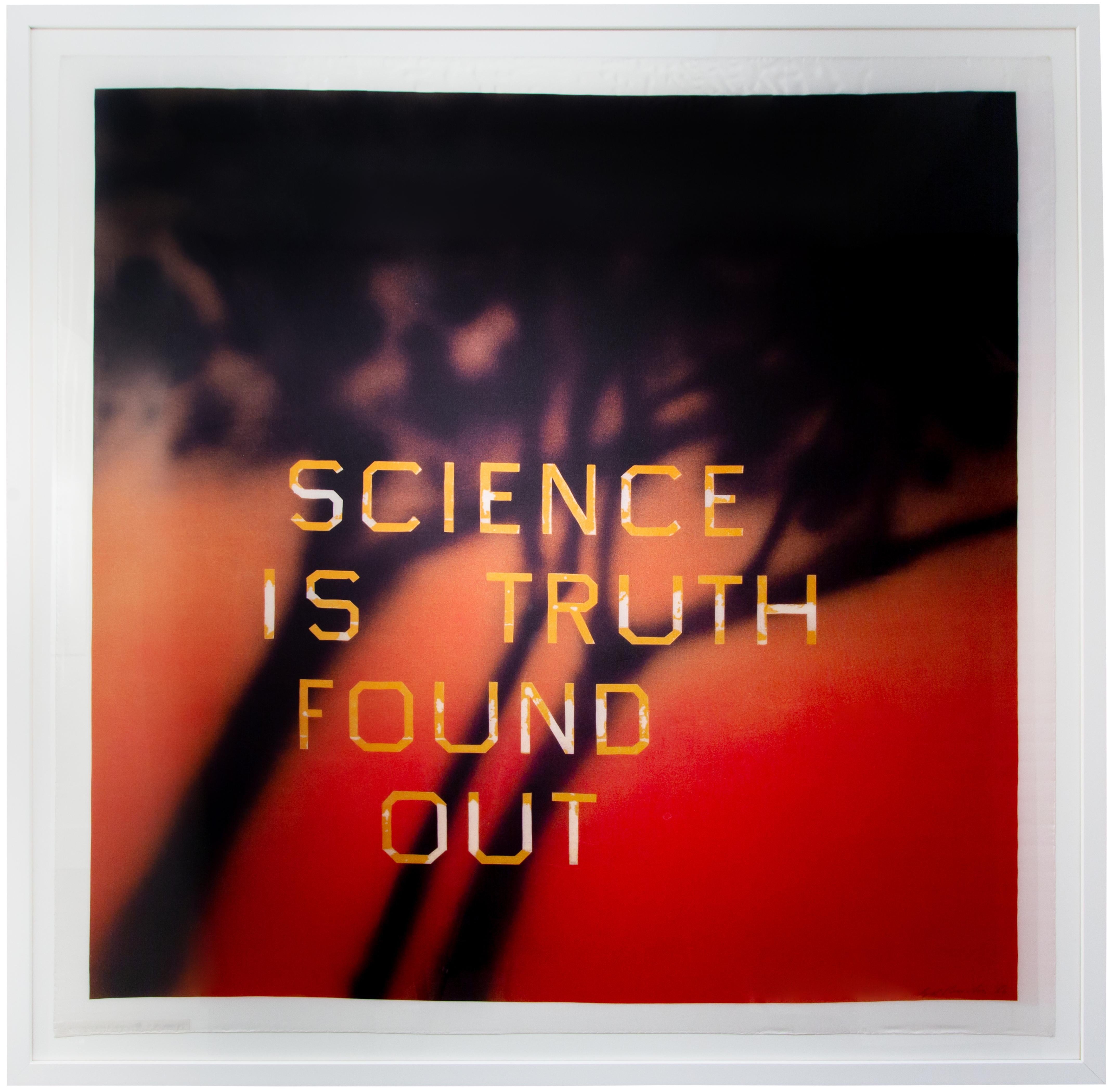 SCIENCE IS TRUTH FOUND OUT (RED)ITION - Print by Ed Ruscha