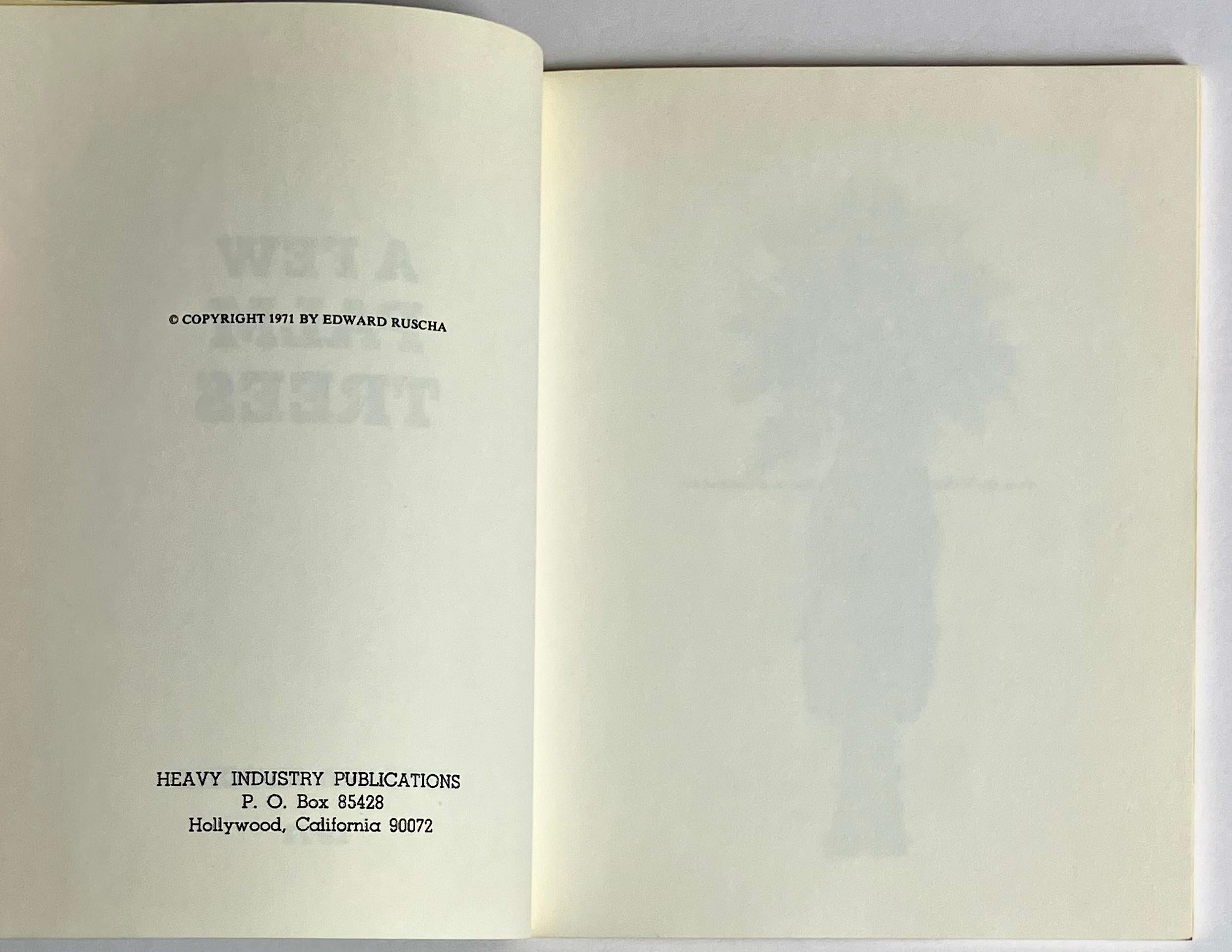 SIGNED Ed RUSCHA A Few Palm Trees (Ed Ruscha A Few Palm Trees 1st edition) For Sale 2