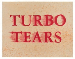 Turbo Tears - Contemporary Art, Editions, Ed Ruscha, Lithograph, Red