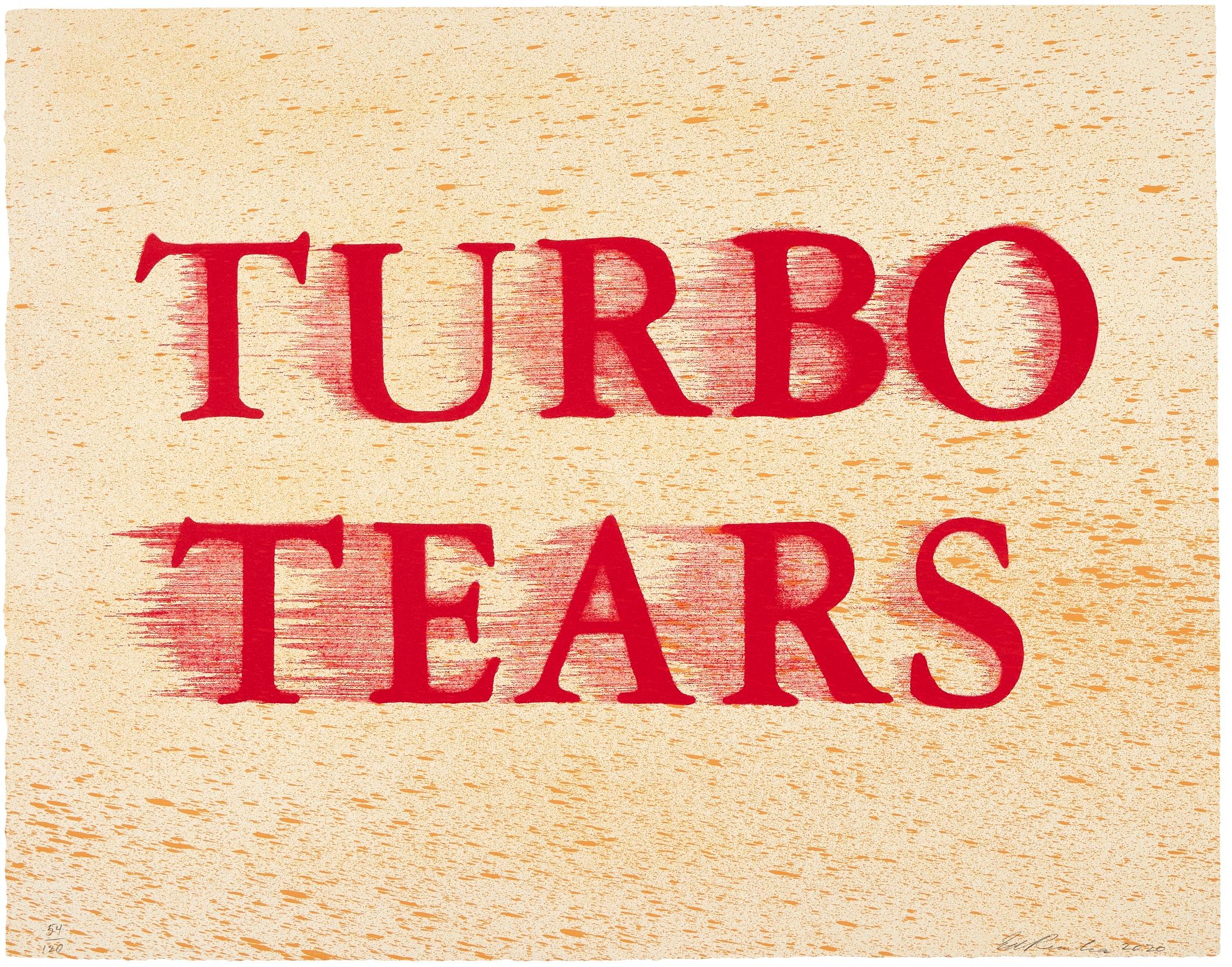 Turbo Tears -- Stampa, litografia, testo d'arte di Ed Ruscha