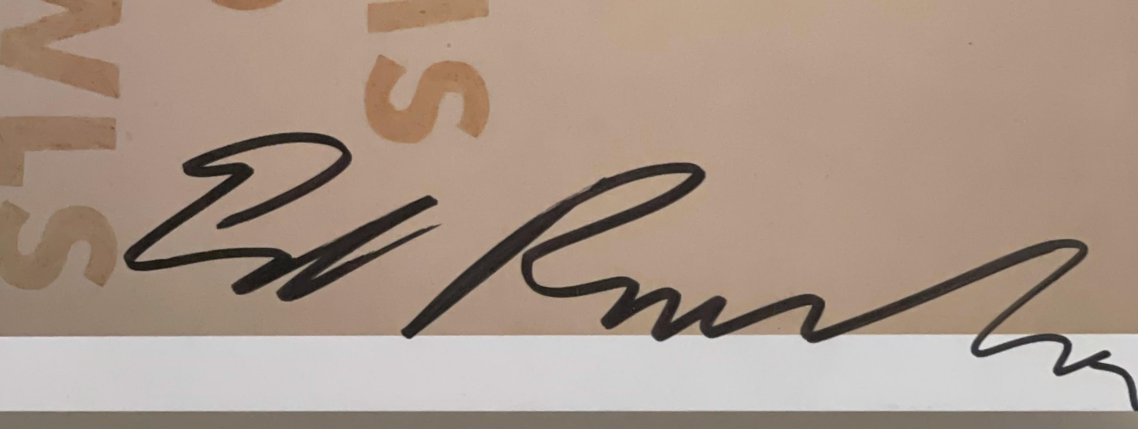 WALKS TALKS FLIES SWIMS AND CRAWLS, Rare Card, (Hand Signed by Ed Ruscha) Framed For Sale 2