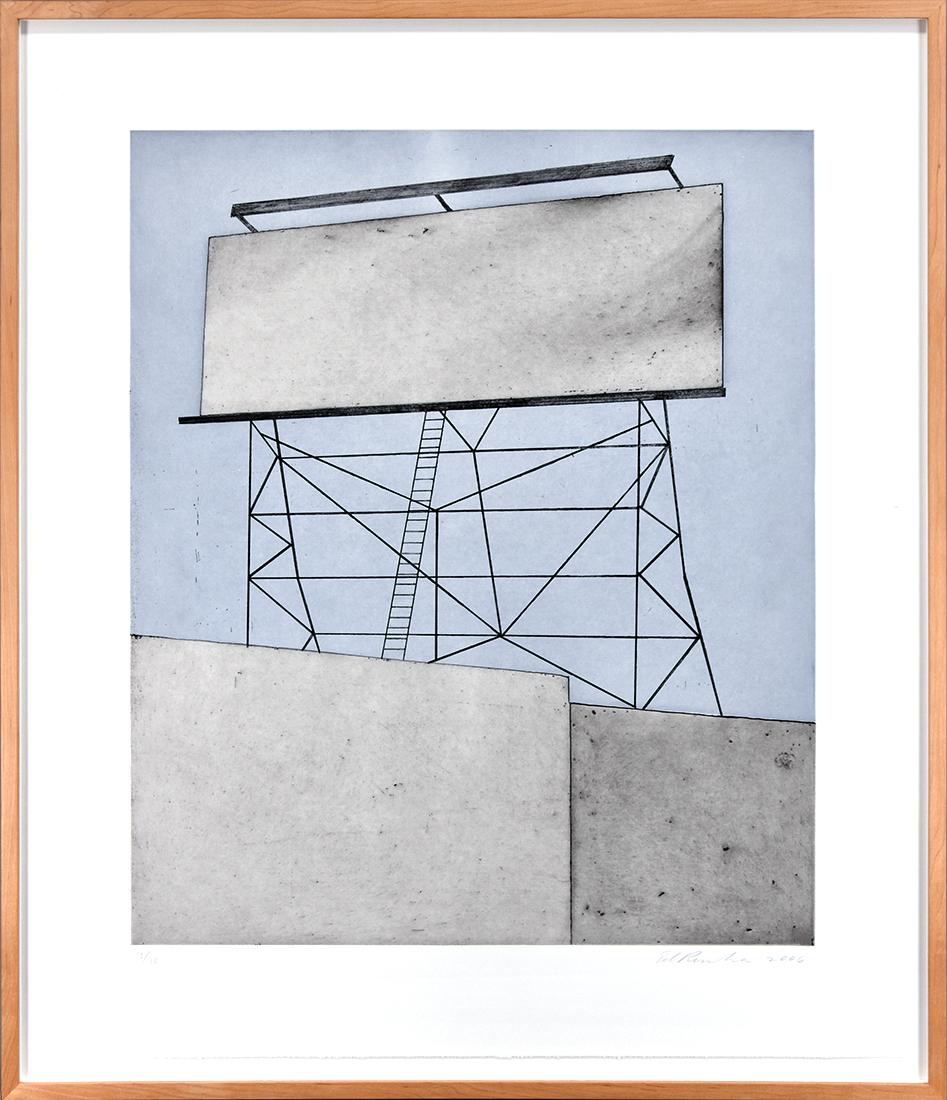 Your Space on Building - Print by Ed Ruscha