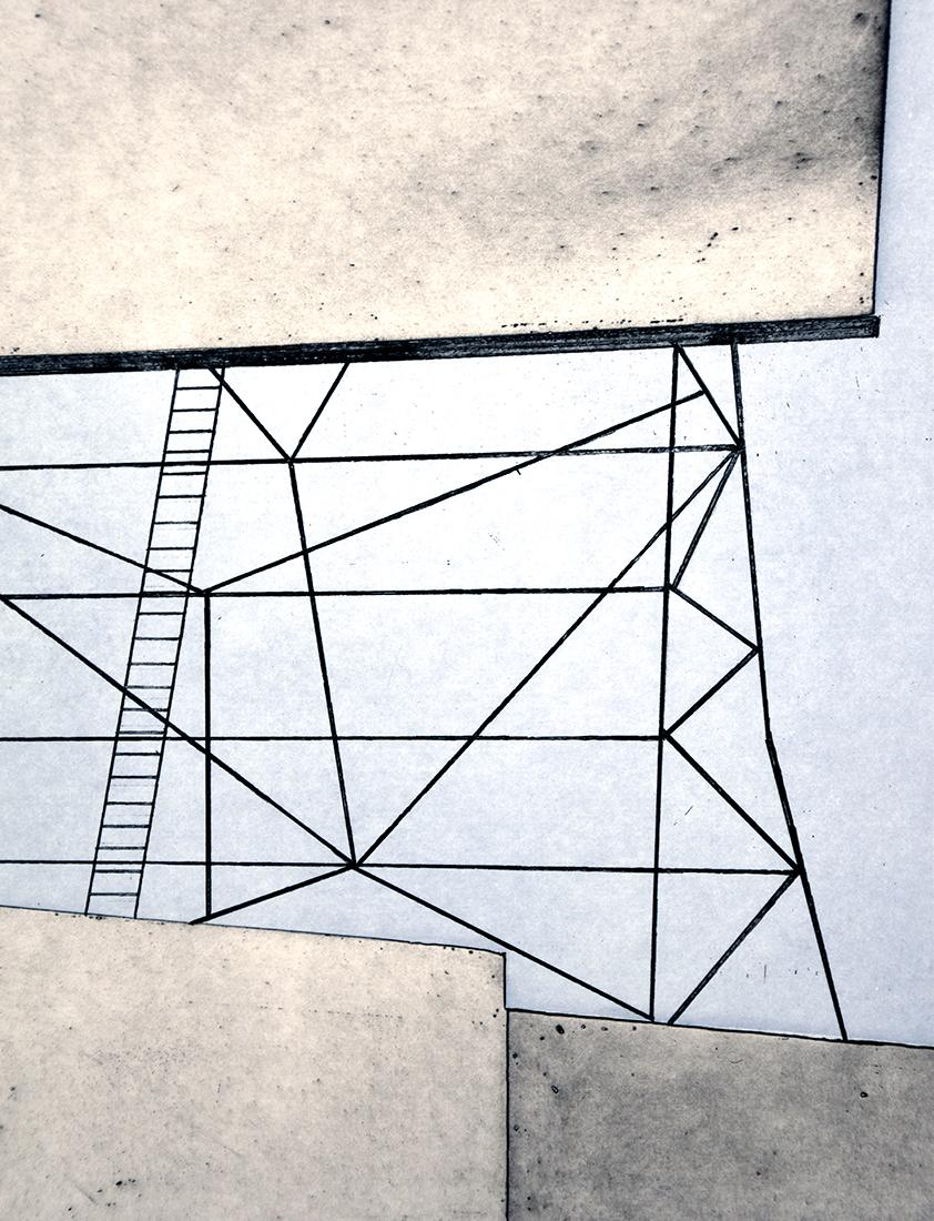 Il tuo spazio sull'edificio - Still-Life Print Grigio di Ed Ruscha