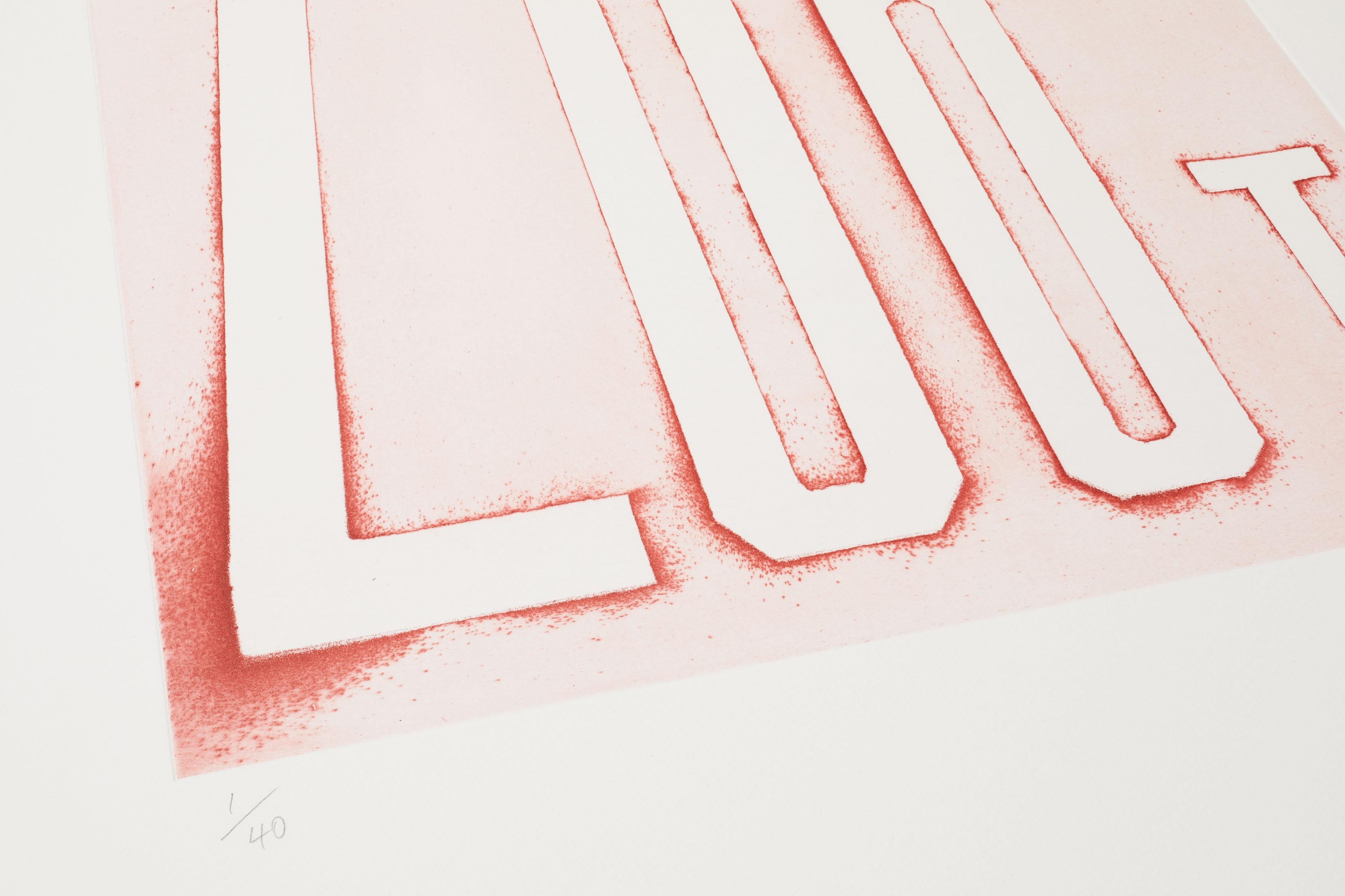 Zoot Suit est une gravure de 2014 de l'artiste américain Ed Ruscha. Zoot Suit est tiré d'une édition de 40 exemplaires, plus les épreuves de l'artiste et de l'imprimeur. La gravure en couleur montre l'utilisation iconique du texte par Rusch.