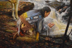 "SCOUTS" NATIVE AMERICAN, INDIAN, 47 X 37 FRAMED NICE!!!