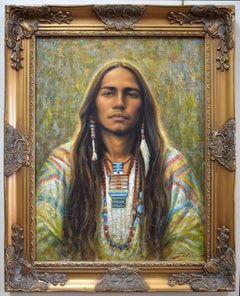 "THE BRAVE" NATIVE AMERICAN INDIAN PORTRAIT