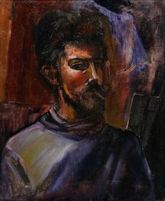 Ed Smith (1923-1998) - Óleo del siglo XX, Autorretrato
