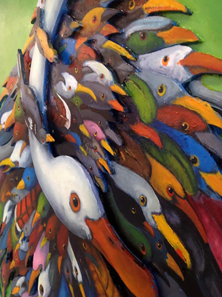 abstract bird paintings