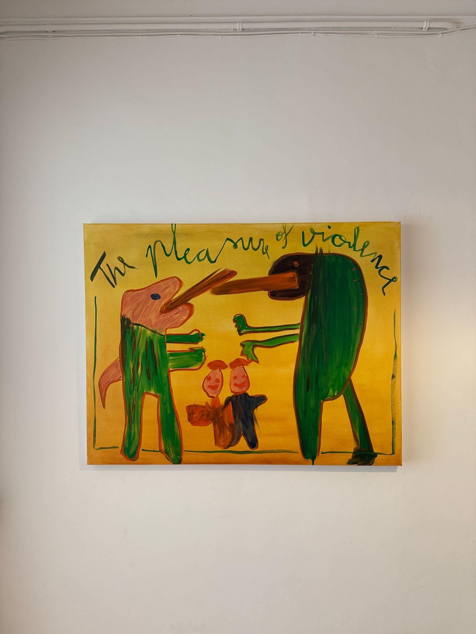 ABSTRACT Politique figurative Peinture de dinosaures Artiste contemporain Ed Warner en vente 4