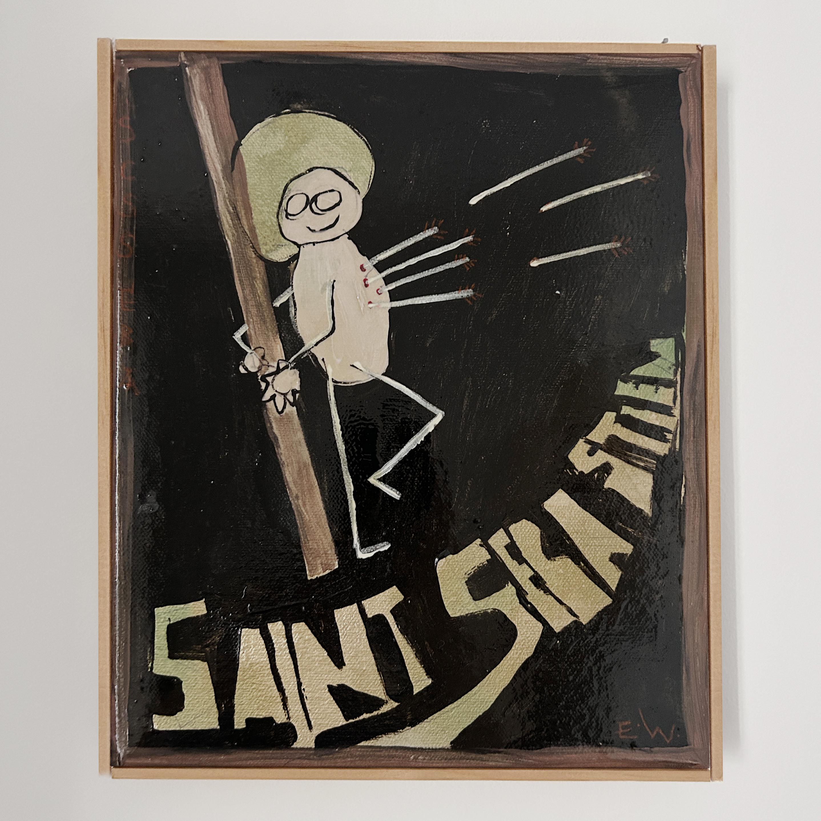 ABSTRACT Saint Sebastian Painting Contemporary Artist Ed Warner 2024 4