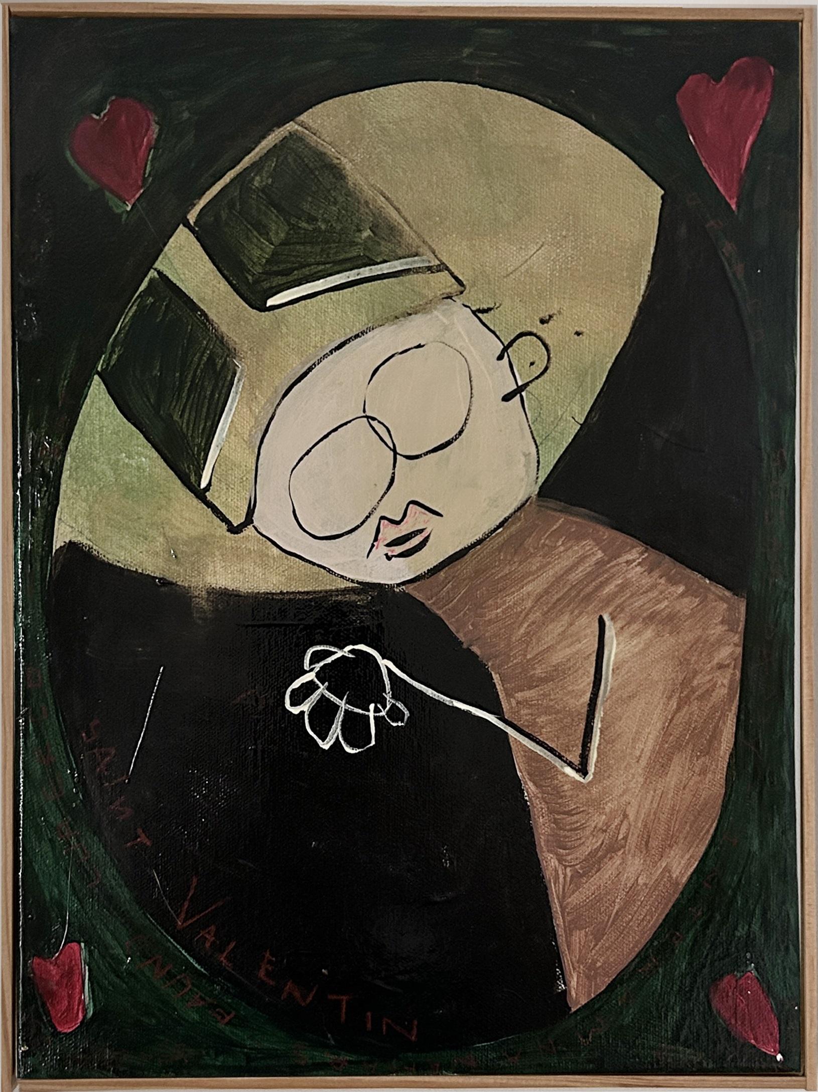 RESUMEN Pintura de San Valentín Artista contemporáneo Ed Warner 2024 en venta 3