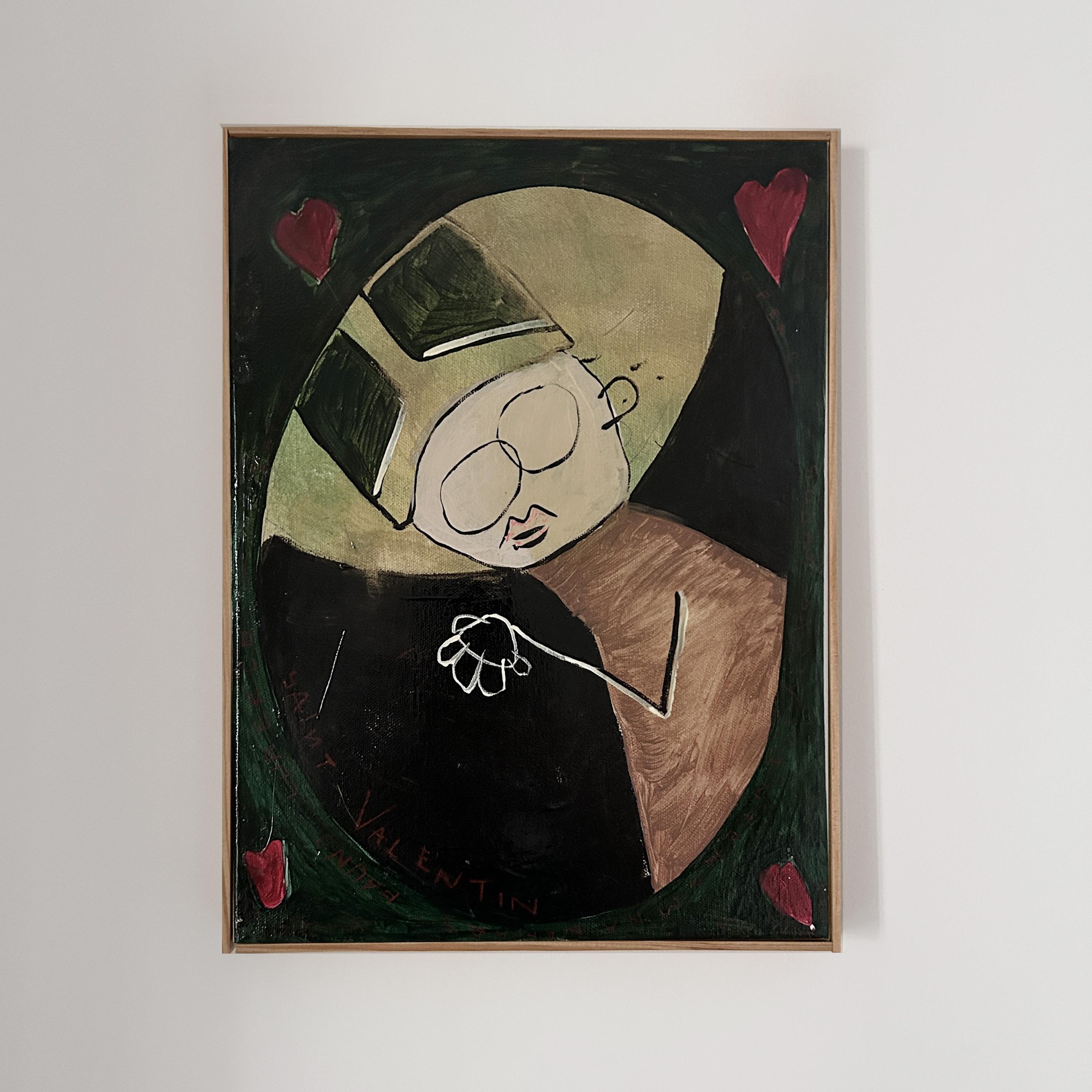 RESUMEN Pintura de San Valentín Artista contemporáneo Ed Warner 2024 en venta 4