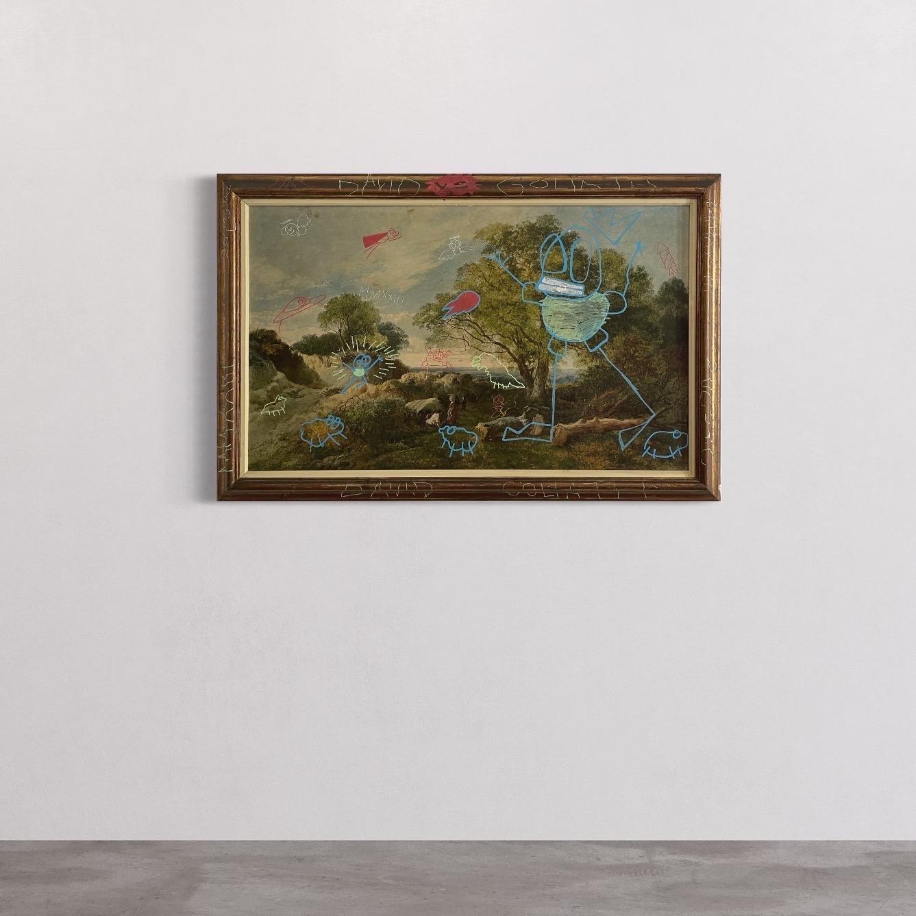 Contemporary Abstract Artwork David VS Goliath by Ed Warner 2023 7