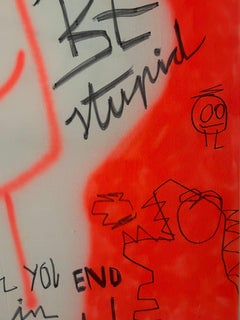 CONTEMPORARY Figurative Devil Spray Abstract Street Art Artwork Ed Warner