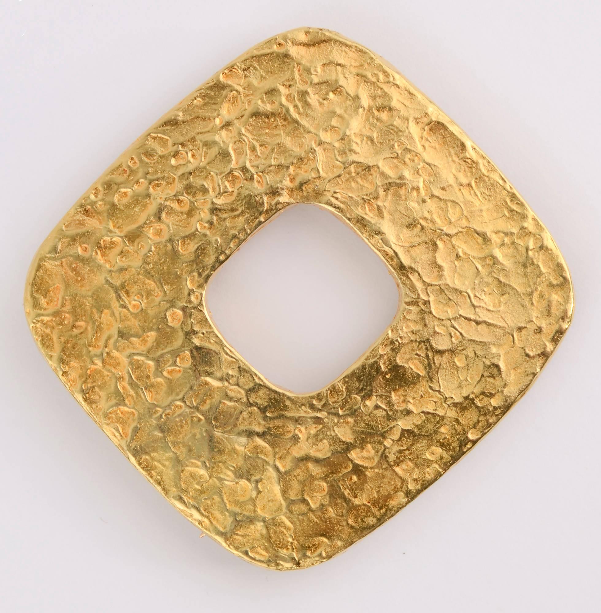 Modernist Ed Wiener Gold Pendant or Brooch