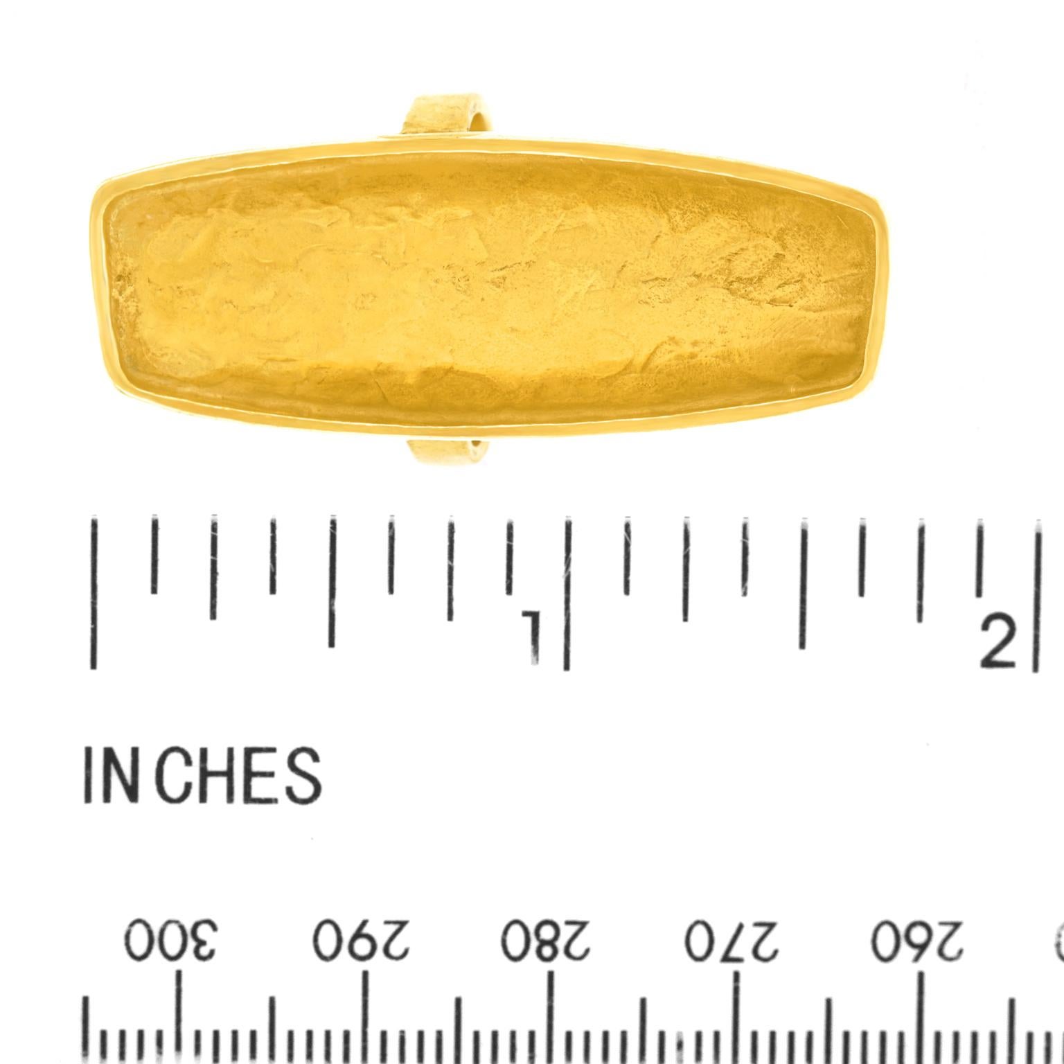 Ed Wiener Modernist Gold Ring circa 1970s New York 2