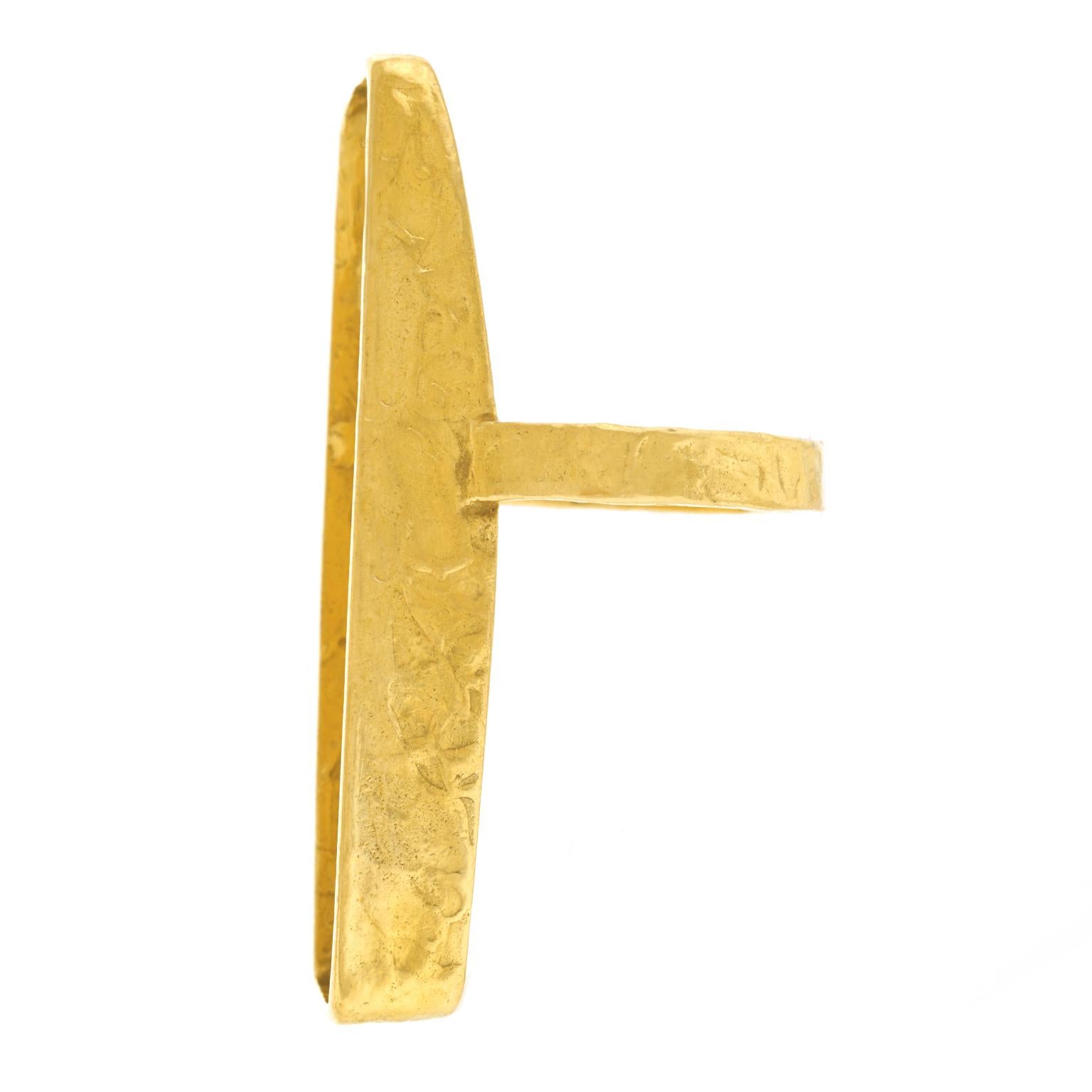 Ed Wiener Modernist Gold Ring circa 1970s New York 3