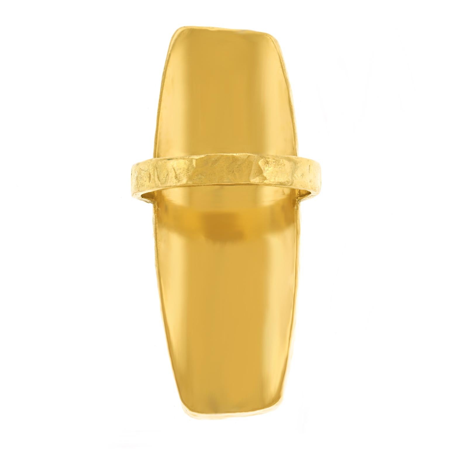 Ed Wiener Modernist Gold Ring circa 1970s New York 4