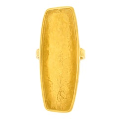 Ed Wiener Modernist Gold Ring circa 1970s New York