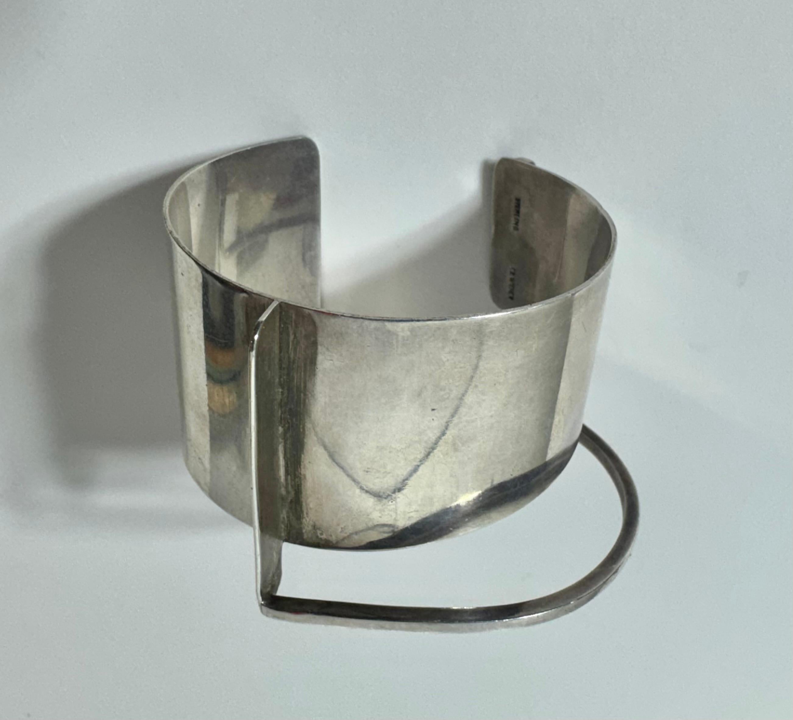 Bracciale Modernista Ed Wiener in argento Sterling New York 1950's .925 in vendita 6