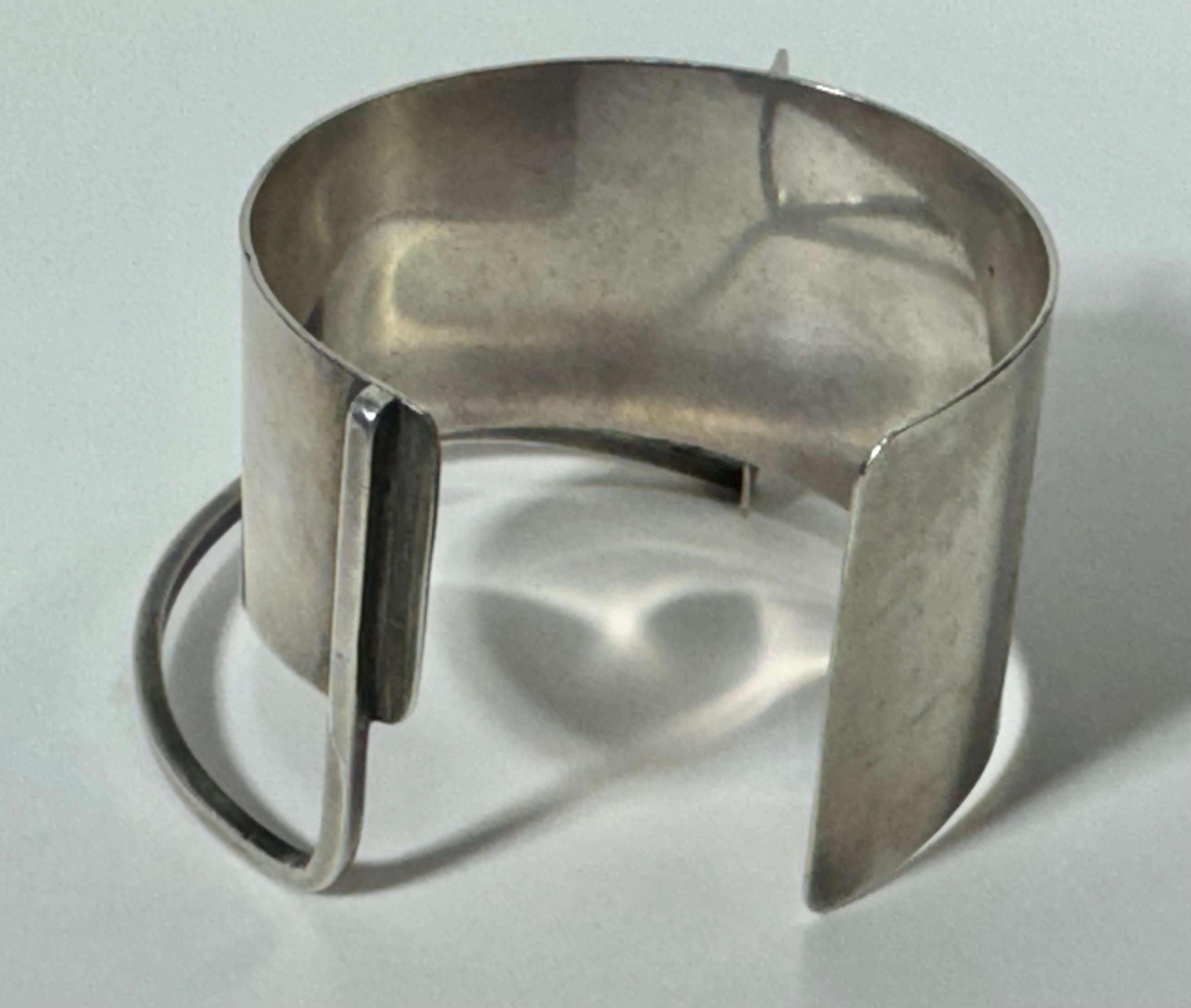 Americano Bracciale Modernista Ed Wiener in argento Sterling New York 1950's .925 in vendita
