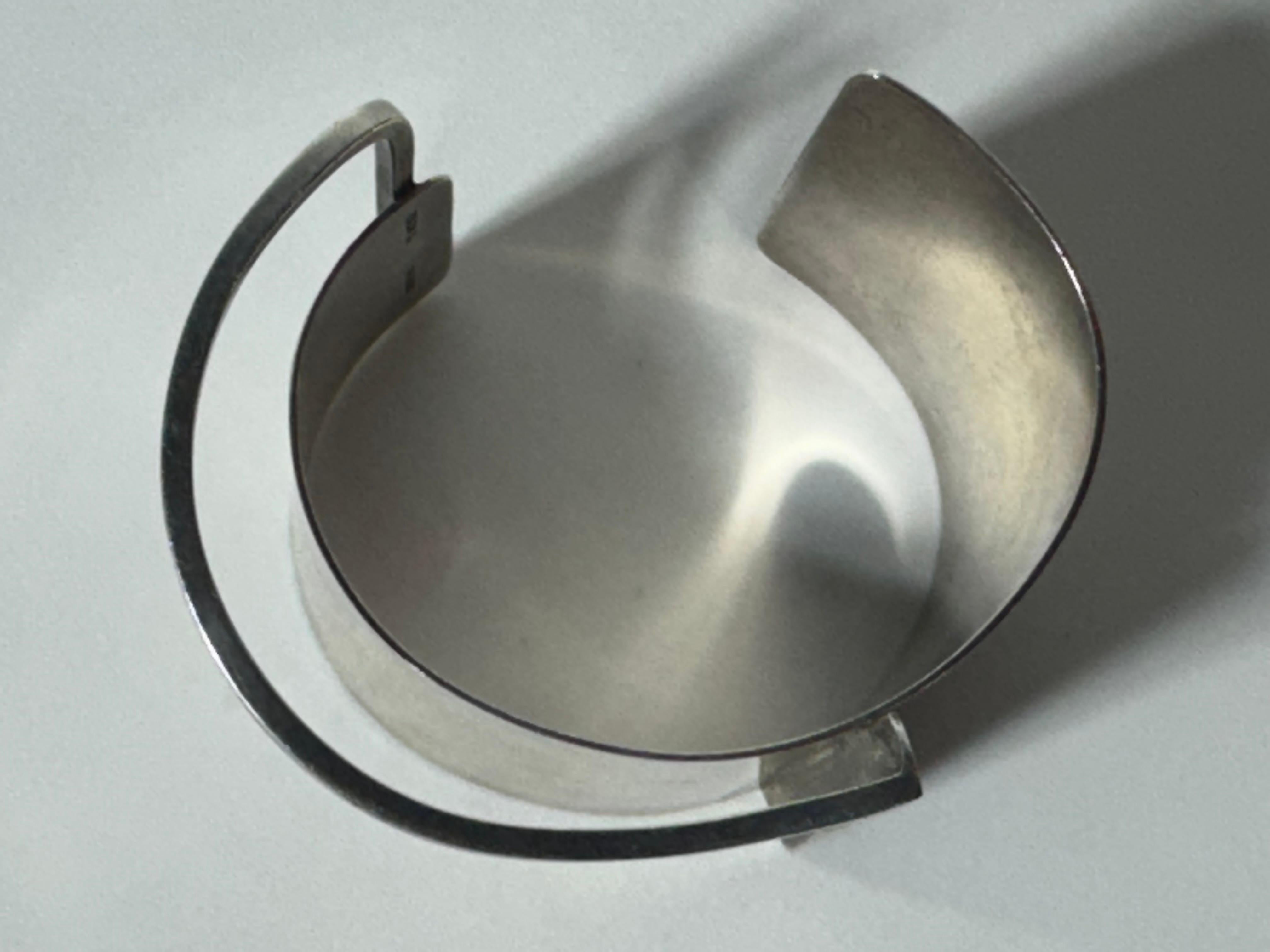 Bracciale Modernista Ed Wiener in argento Sterling New York 1950's .925 In condizioni buone in vendita a Buffalo, NY