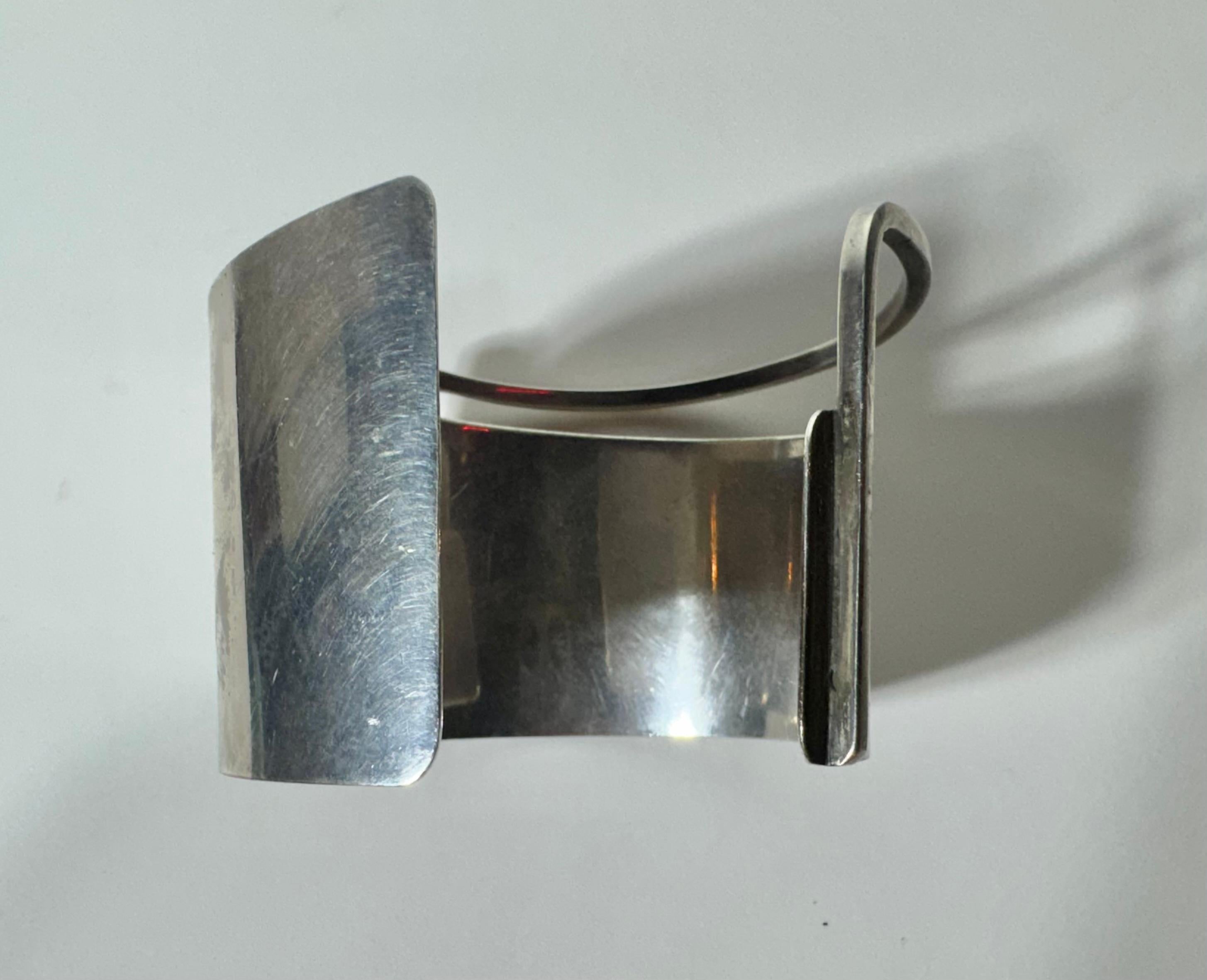 Bracciale Modernista Ed Wiener in argento Sterling New York 1950's .925 in vendita 1