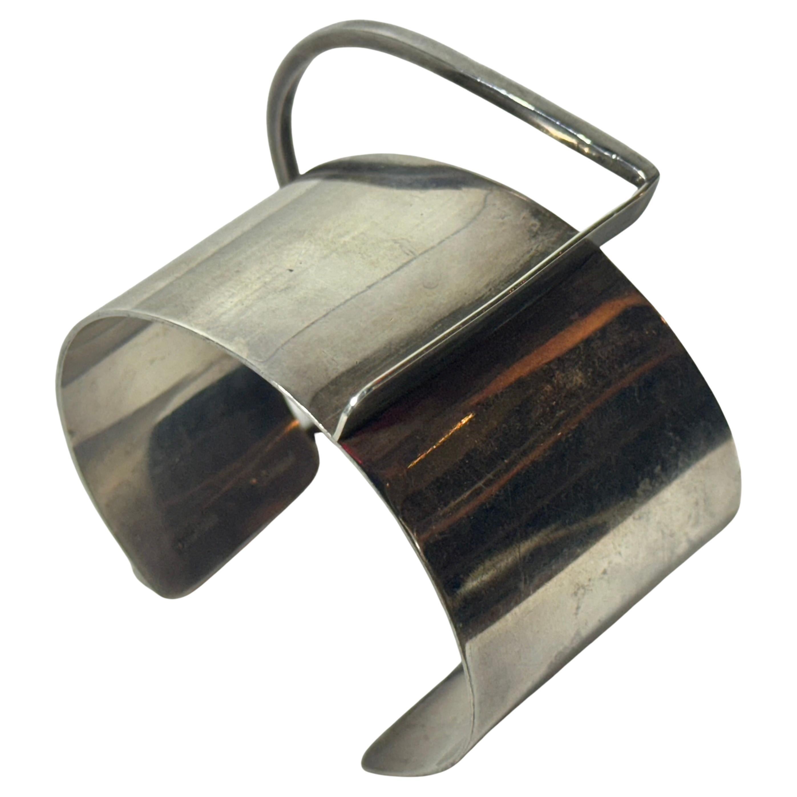 Ed Wiener Modernist Sterling Silber Manschette / Armband New York 1950er Jahre .925
