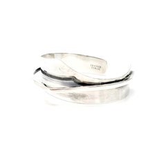 Ed Wiener Sterling Silver Modernist Angular Cuff Bracelet