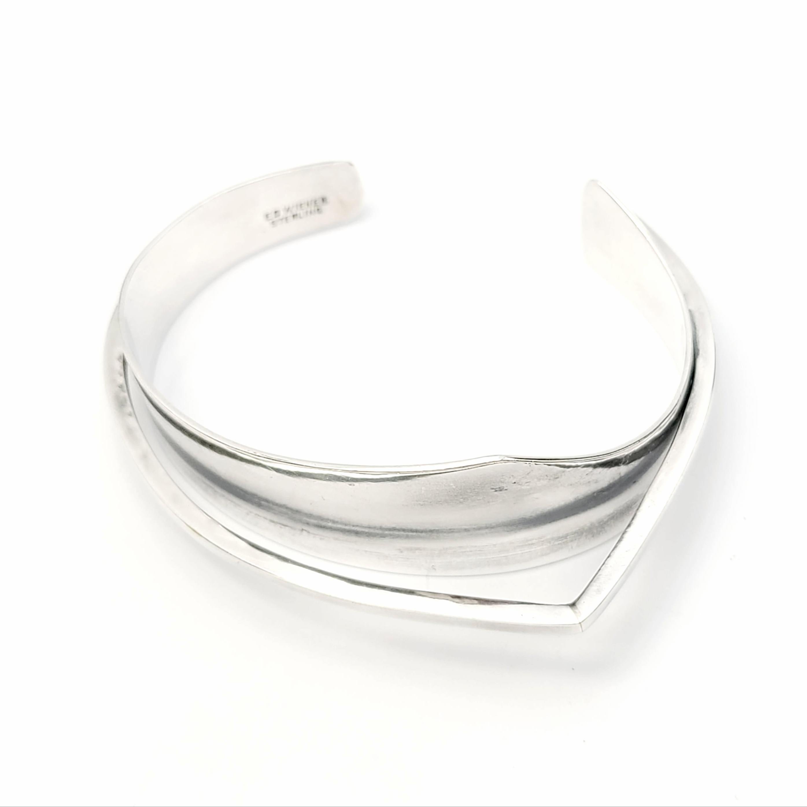 Ed Wiener Sterling Silver Modernist Angular Cuff Bracelet 3