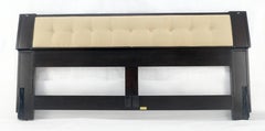 Ed Wormley Dunbar NEW Solid Linen Upholstery  Ebonized Mahogany King Headboard