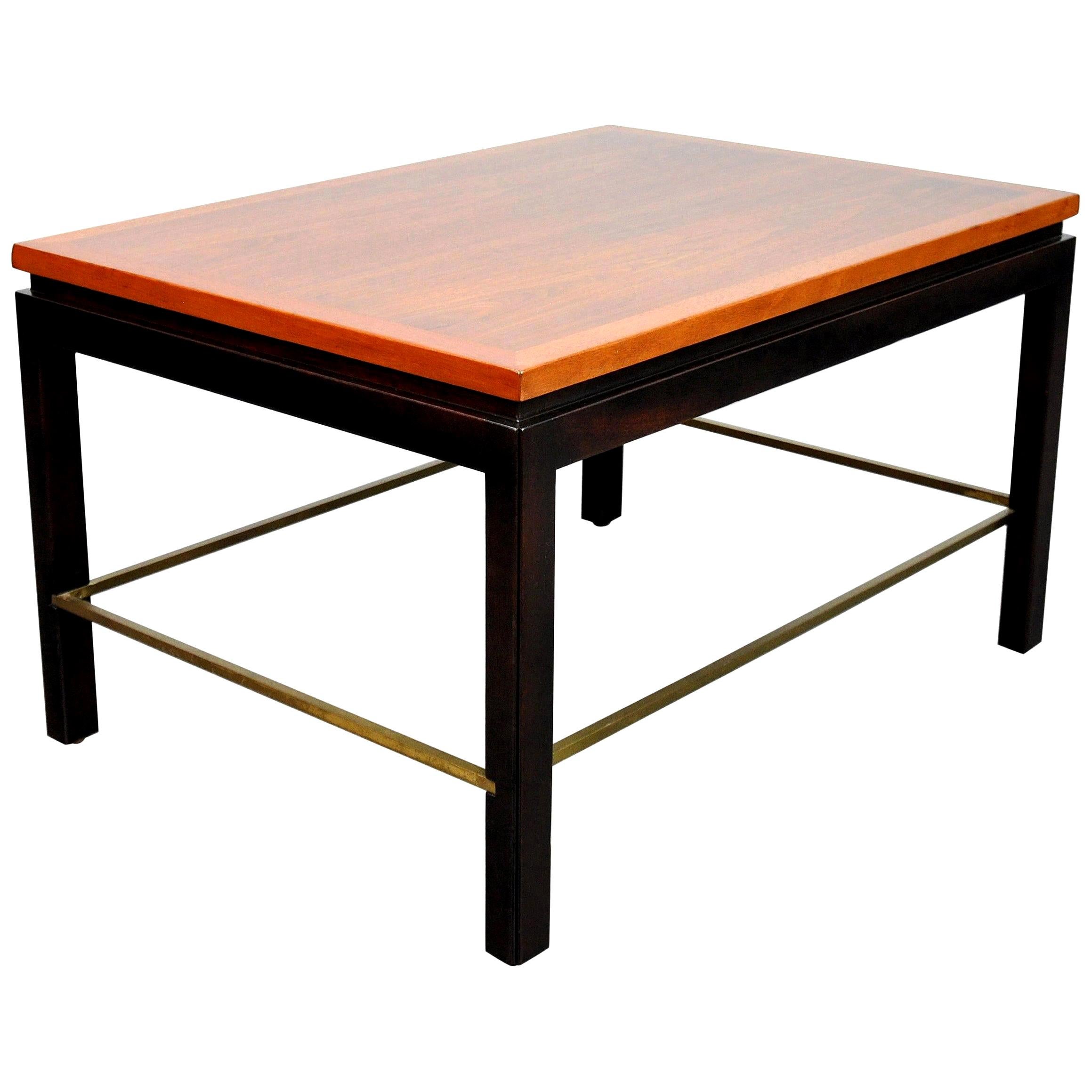 Ed Wormley for Dunbar Mahogany and Brass Side Table