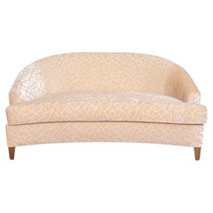 Ed Wormley Style Curved Upholstered Sofa
