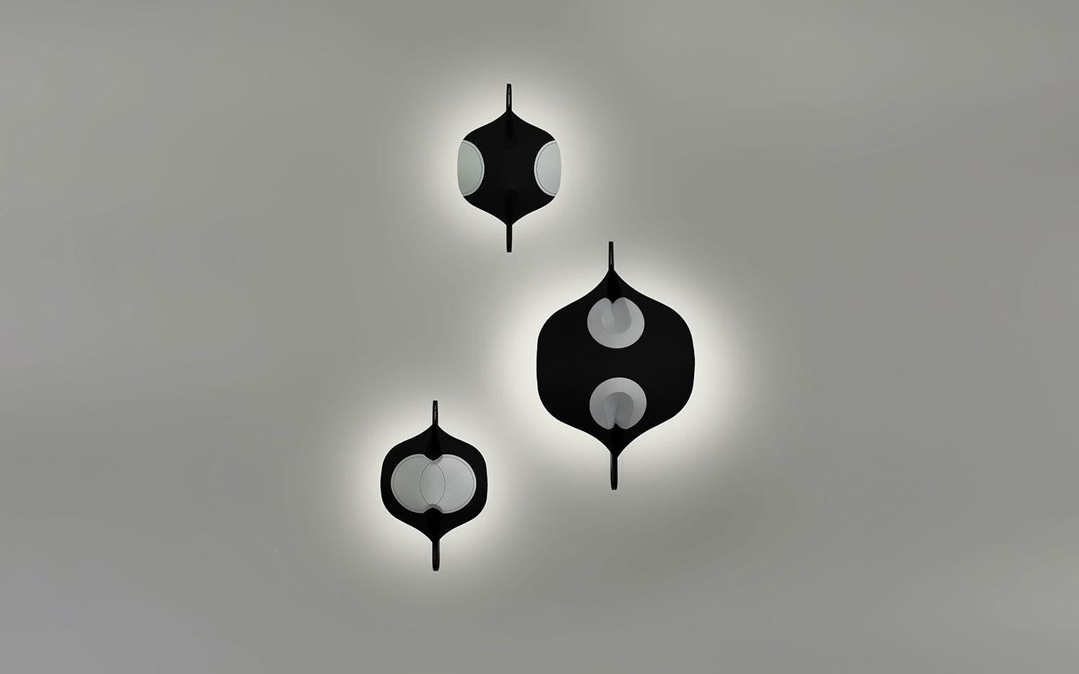 Hand-Crafted Edalight, Lighting Sconce in Paper and black Metal, M, YMER&MALTA, France For Sale