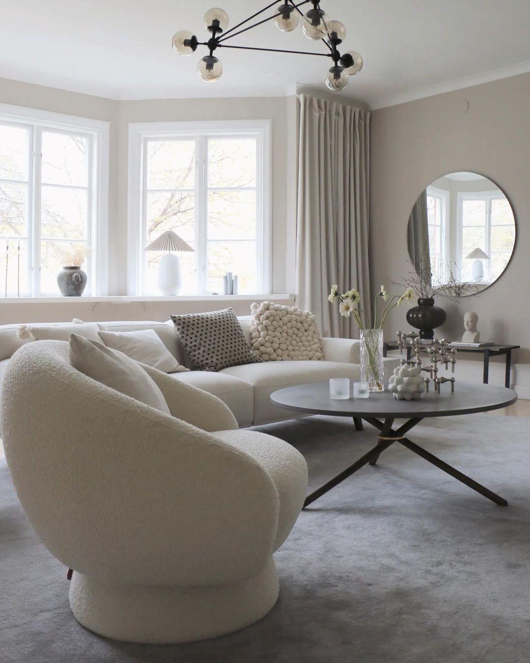 Edda Light Concrete Top and Light Oak Legs Coffee Table by Eberhart Furniture Neuf - En vente à Geneve, CH