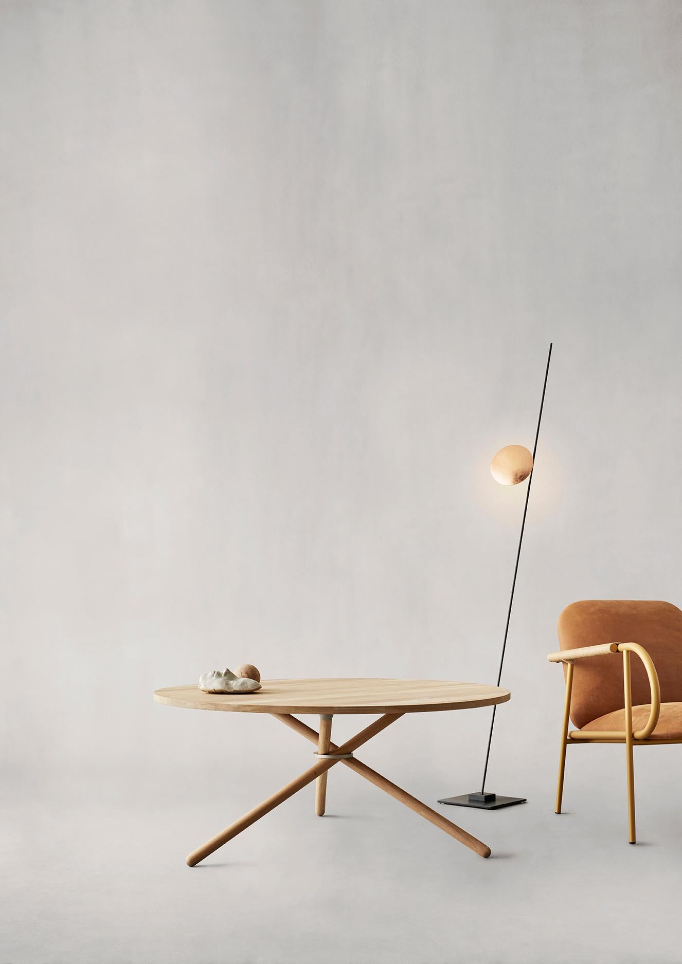 Edda Light Oak Coffee Table by Eberhart Furniture
Dimensions: D 105 x H 46 cm.
Materials: Light oak, metal.

Available in other finishes. Please contact us.

Edda – a spacious and elegantly designed coffee table that is perfect for contemporary