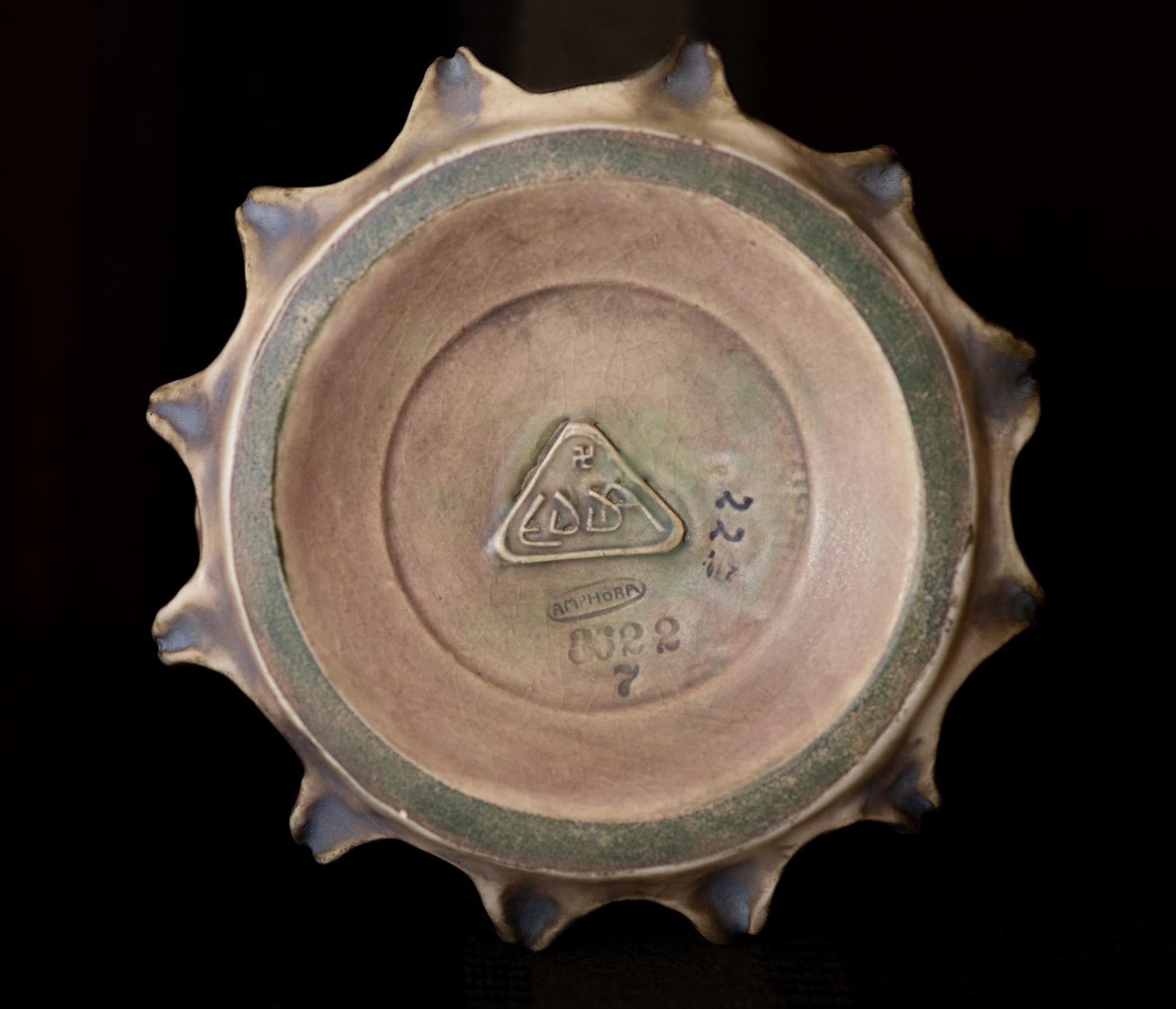 Drip-Vase aus der Edda-Serie mit vier Henkeln von Fritz Eichmann für RStK Amphora im Angebot 3