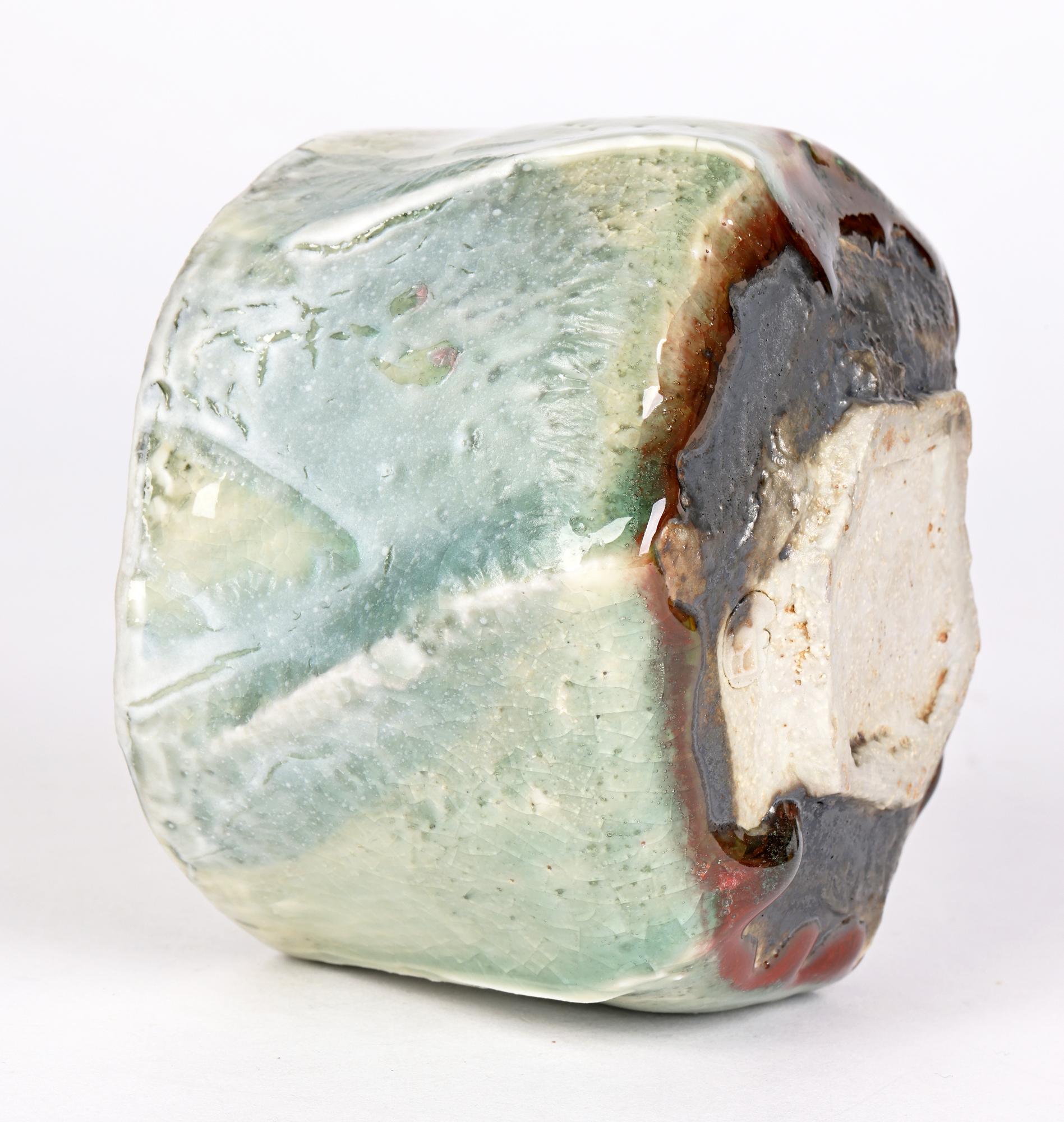Eddie Curtis Celadon Glazed Large Studio Pottery Bowl For Sale 2