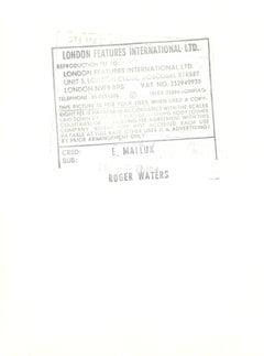 Roger Waters Playing Guitar on Stage Vintage Original Photograph