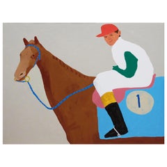'Eddie Marsh and an Inconvenient Wind' Portrait Painting by Alan Fears Horse