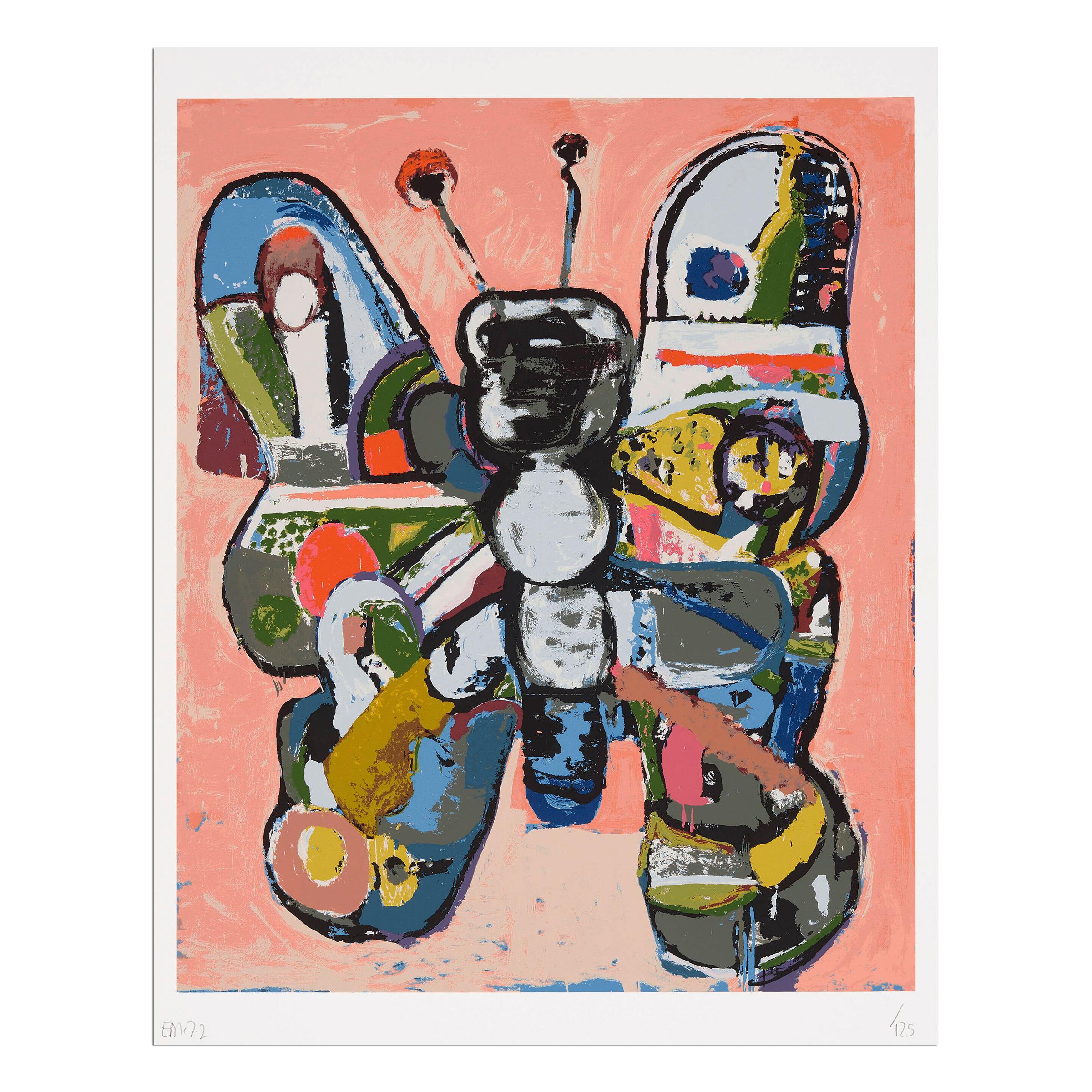 Eddie Martinez (American, b. 1977)
Bufly (GPBF), 2022
Medium: Screenprint on Arches BFK White 300gsm
Dimensions: 76 x 60 cm (29.9 x 23.6 in)
Edition of 125: Hand-signed and numbered
Condition: Mint