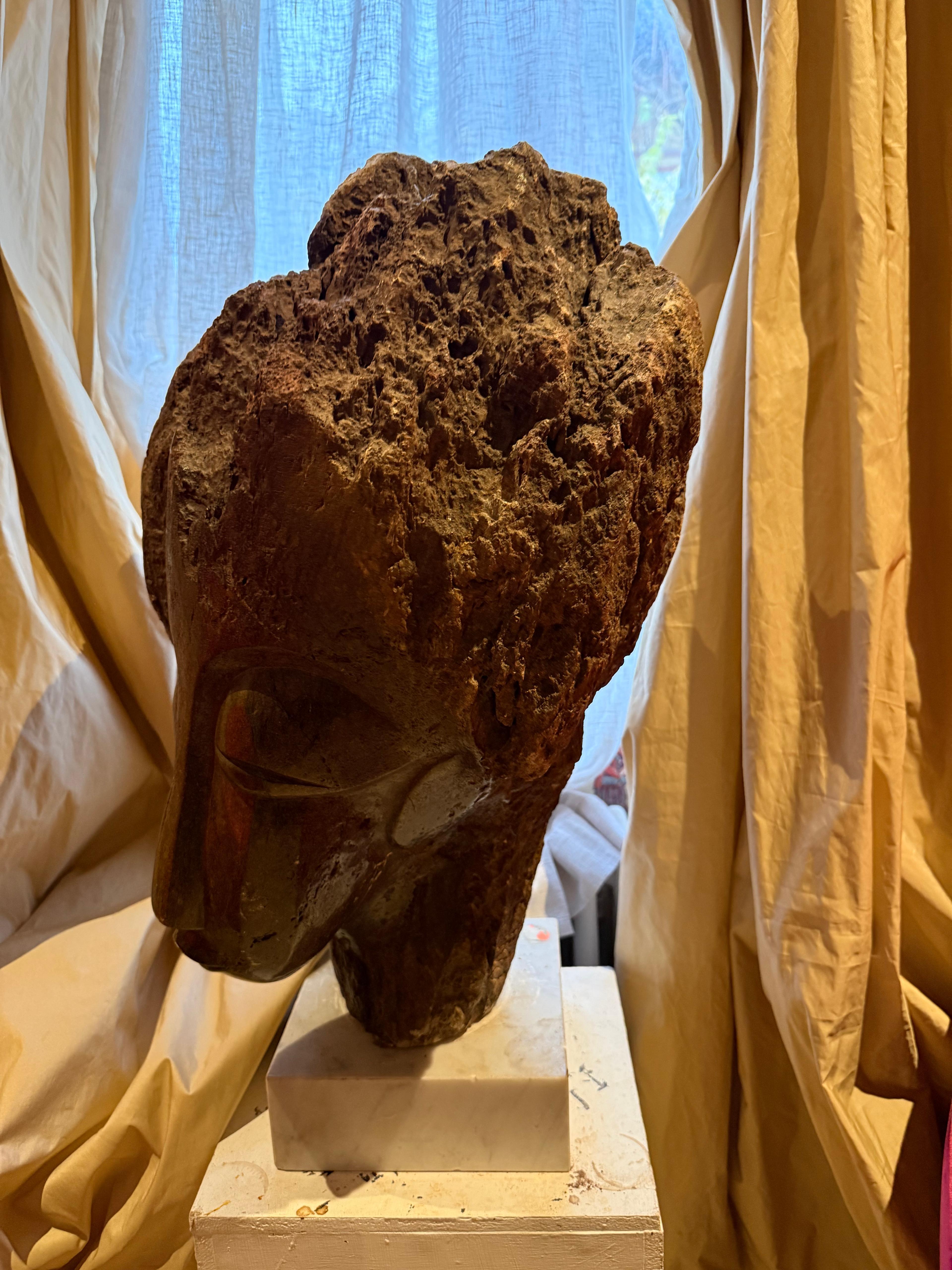 Eddie Masaya (Zimbabwean, b. 1960), Shona sculpture of Twin Faces For Sale 2