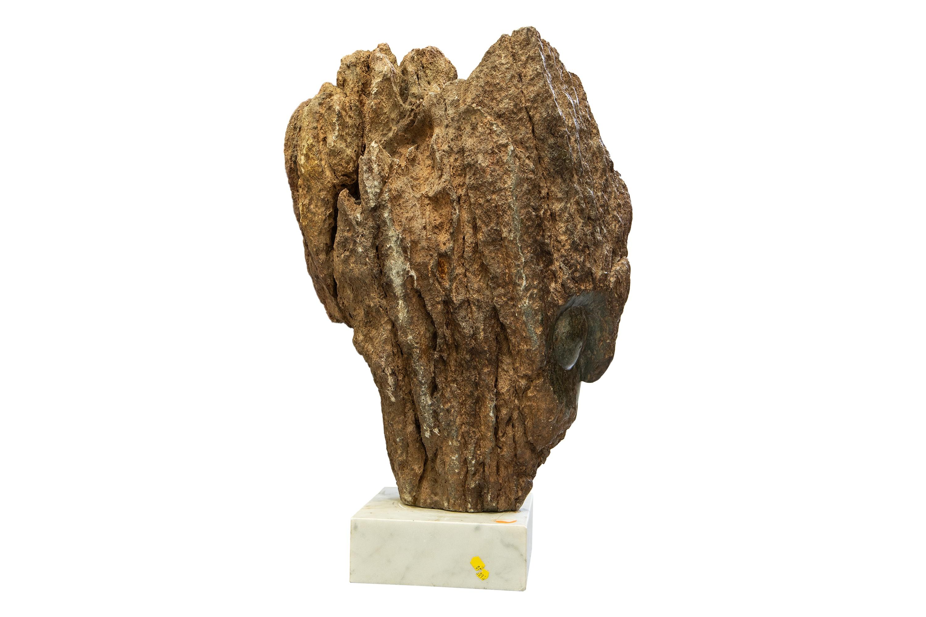 Mid-Century Modern Eddie Masaya (Zimbabwean, b. 1960), Shona sculpture of Twin Faces For Sale