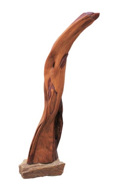 Abstract Modern Wooden Bear Face Sculpture