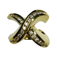 Eddie Sakamoto 18K Yellow Gold Diamond Ring