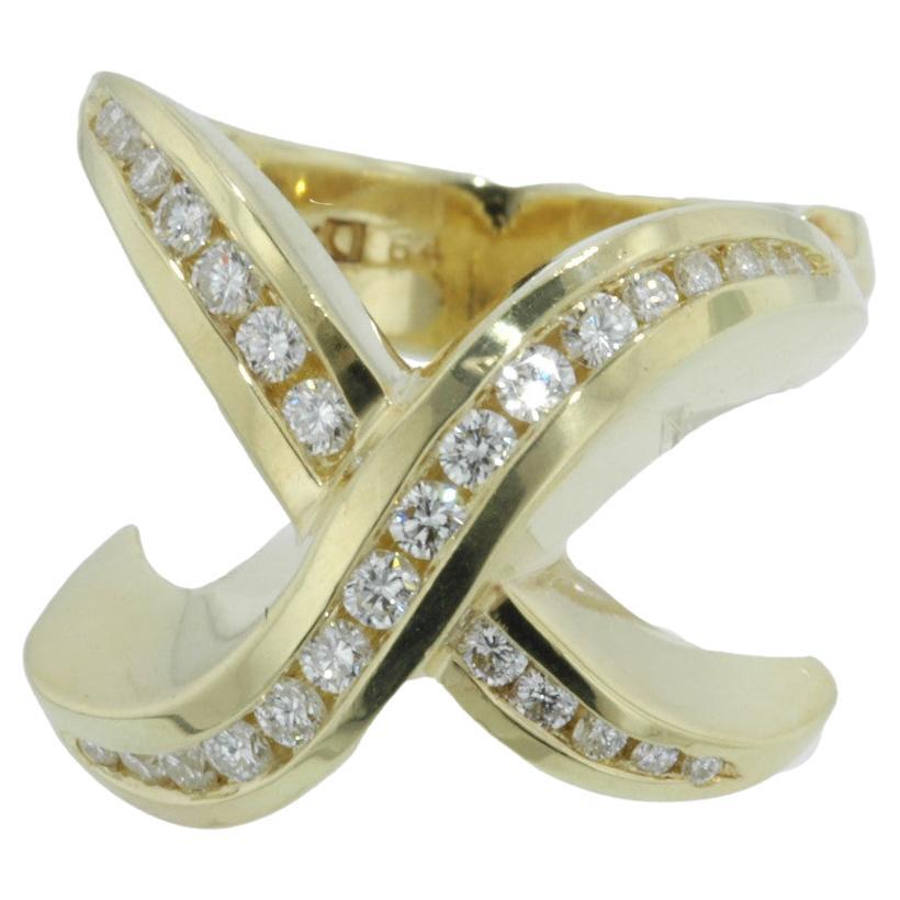 Eddie Sakamoto 18K Yellow Gold Diamond Ring